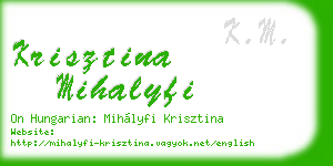 krisztina mihalyfi business card