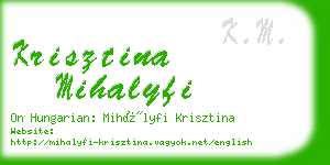 krisztina mihalyfi business card